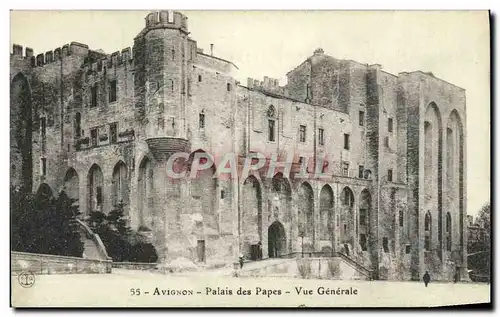 Cartes postales Avignon Palais des Papes Vue Generala