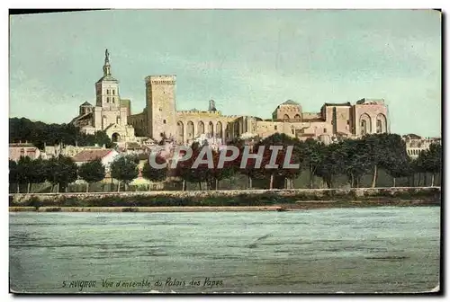 Cartes postales Avignon Vue Generale du Palais des Papes