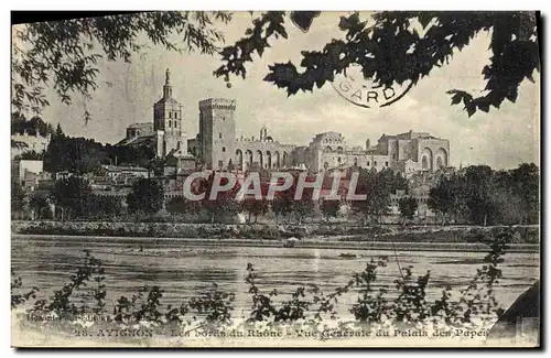 Cartes postales Avignon Les Bords du Rhone Vue Generale du palais des Papes