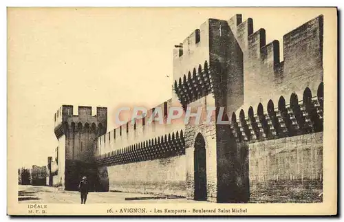 Cartes postales Avignon Les Remparts Boulevard Saint Michel