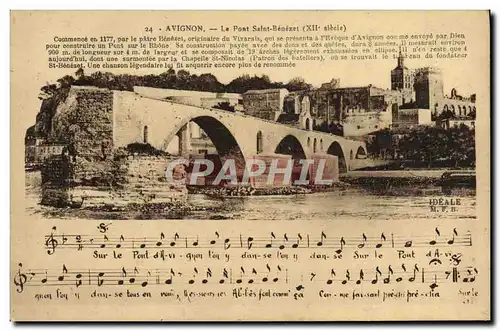 Cartes postales Avignon Le pont St Benezet