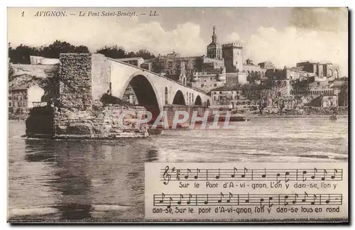 Cartes postales Avignon Le Pont Saint Benezet