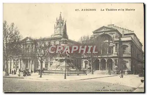 Cartes postales Avignon Le Theatre et la Maire