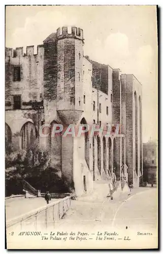 Cartes postales Avignon Palais des Papes La facade