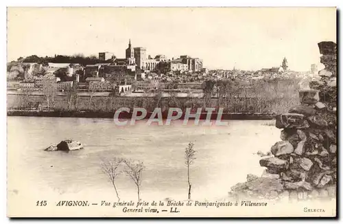 Ansichtskarte AK Avignon Vue Generale Prise de la Breche de Pamparigousto a Villeneuve