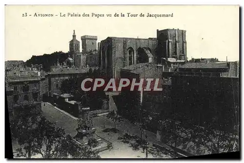 Cartes postales Avignon Le Palais des Pages Vu de la Tour de Jacquemard