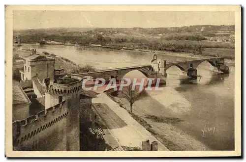 Ansichtskarte AK Avignon Vue generale sur la rive droite du Rhone