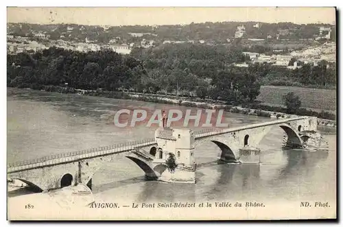 Ansichtskarte AK Avignon Le Pont Saint Benezet et la Vallee du Rhone