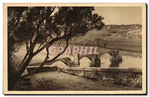 Ansichtskarte AK Avignon Le Pont Saint Benezet vu du rocher du Dom