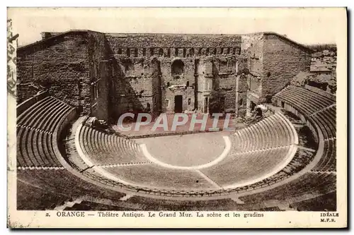 Ansichtskarte AK Orange Theatre Antique Le Grand Mur La scene et les gradins