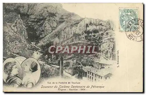 Cartes postales Souvenir du sixieme centenaire de Petrarque Avignon Vaucluse 1904