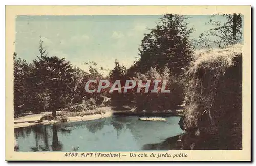 Cartes postales Apt Un Coin du Jardin Public