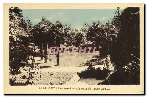 Cartes postales Apt Un Coin du Jardin Public