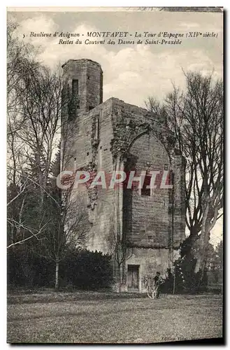 Cartes postales Banlieue d'Avignon Montfavet La Tour d'Espagne Restes du couvent des Dames de Saint Prexed