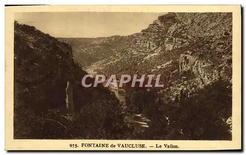 Cartes postales Fontaine de Vaucluse Le Vallon