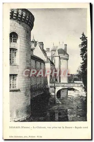 Cartes postales Dissais Le Chateau Vue Prise Sur la Douve Facade Nord
