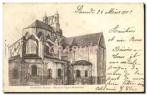 Cartes postales Poitiers Chevet de L&#39Eglise Montierneuf