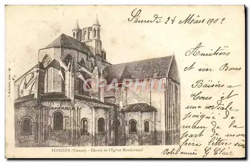 Cartes postales Poitiers Chevet de L'Eglise Montierneuf