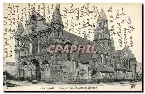 Cartes postales Poitiers L'Eglise Notre Dame La Grande