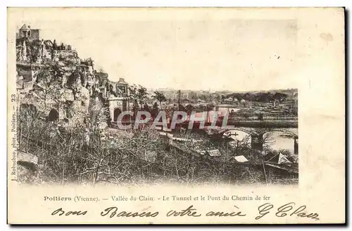 Ansichtskarte AK Poitiers Vallee du Clain Le Tunnel et le Pont du Chemin de Fer