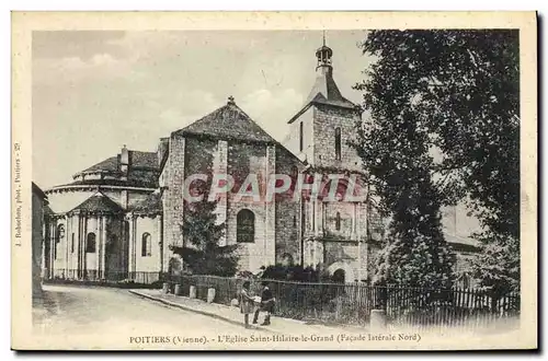 Cartes postales Poitiers L'Eglise Saint Hilaire le Grand Facade laterale Nord