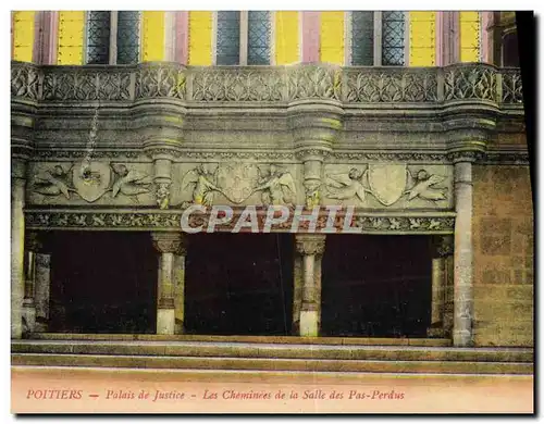 Cartes postales Poitiers palais de Justice Les Cheminces de la Salle des Pas Perdus