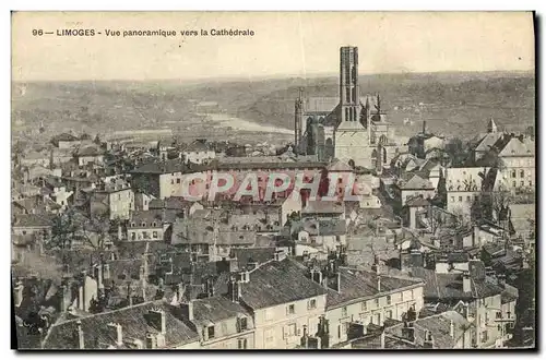 Cartes postales Limoges Vue Panoramique Vers la Cathedrale