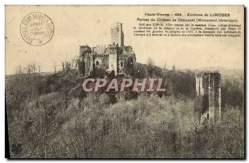 Ansichtskarte AK Environs de Limoges Ruines du Chateau de Chalusset