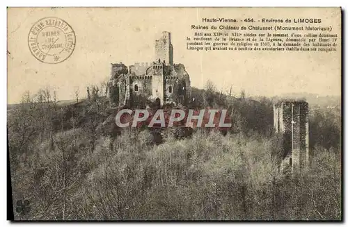 Cartes postales Environs de Limoges Ruines du Chateau de Chalusset