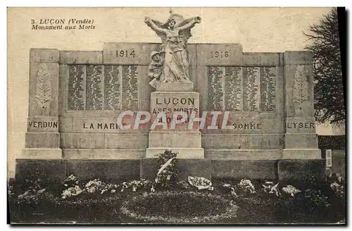 Cartes postales Lucon Monument Aux Morts Militaria