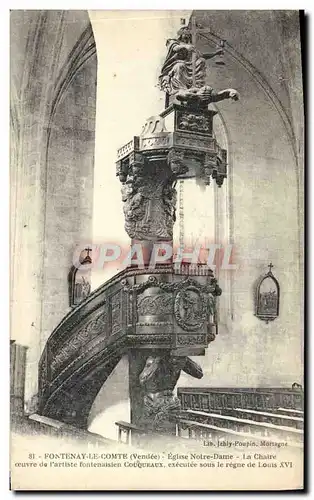 Cartes postales Fontenay le Comte Eglise Notre Dame La chaire