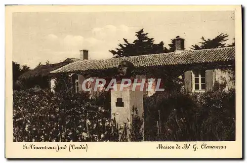 Cartes postales St Vincent Sur Jard Maison de Clemenceau