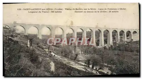 Cartes postales Saint Laurent Viaduc de Barbin Ligne de Fontenay a Cholet