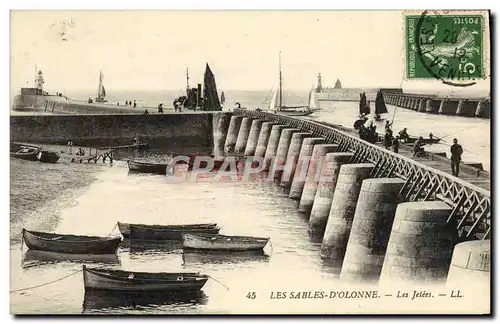 Ansichtskarte AK Les Sables D&#39Olonne Les Jetees