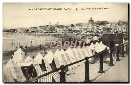 Cartes postales Les Sables D'Olonne La Plage Vers le Grand Casino
