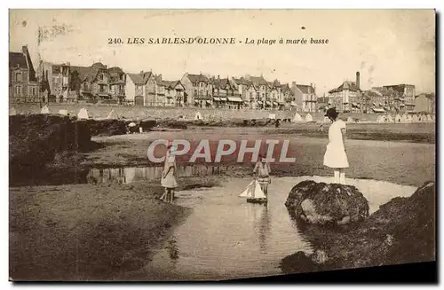 Cartes postales Les Sables D&#39Olonne La Plage a Maree Basse