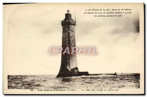 Cartes postales Les Sables D'Olonne Le phare des barges en pleine mer
