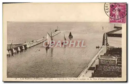 Cartes postales Les Sables D&#39Olonne L&#39Entree du Port Vue du Sommet de la Tour d&#39Arundel