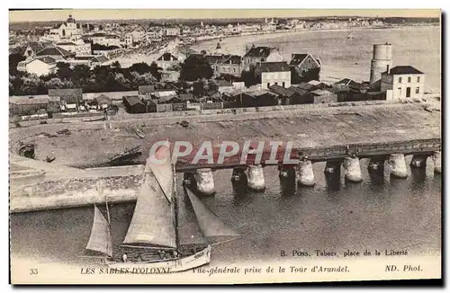 Cartes postales Les Sables D&#39Olonne Vue generale prise de la Tour d&#39Arundel Bateau