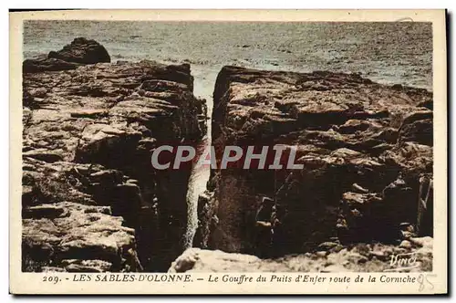 Ansichtskarte AK Les Sables D&#39Olonne Le Gouffre du Puits d&#39Enfer route de la corniche