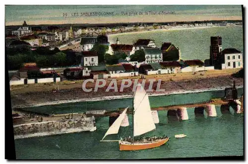 Cartes postales Les Sables D'Olonne Vue Prise de La Tour d'Arundel Bateau