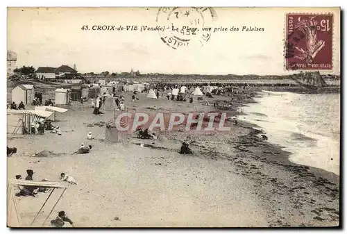 Cartes postales Croix de Vie La Plage Vue Prise des Falaises