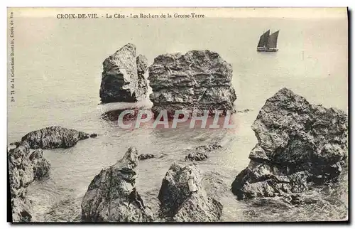 Cartes postales Croix de Vie La Cote Les Rochers de la Grosse Terre