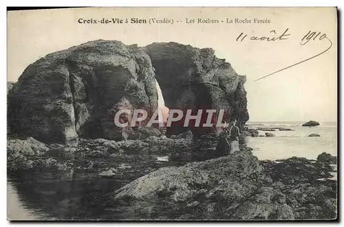 Cartes postales Saint Croix de Vie Rochers la roche percee