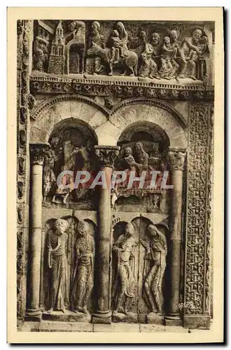 Cartes postales Eglise abbatiale de Moissac Pied droit oriental du portail