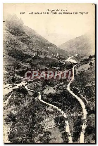 Cartes postales Gorges Du Tarn Les Lacets de la Route du Causse aux Vignes