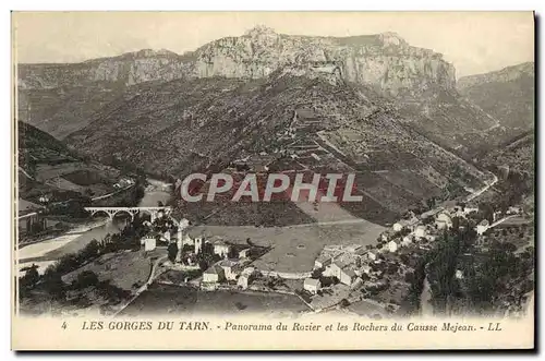 Ansichtskarte AK Gorges Du Tarn Panorama du Rozier et les rochers du Causse Mejean