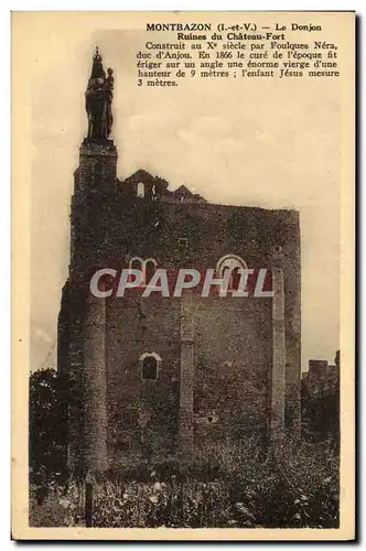 Cartes postales Montbazon Le donjon Ruines du chateau Fort