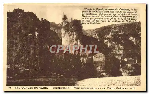Cartes postales Gorges Du Tarn Chateau Vue D&#39Ensemble Et Le Vieux Chateau