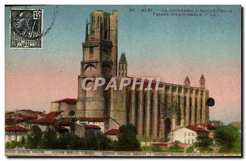 Cartes postales Albi Cathedrale sainte Cecile Facade meridionale